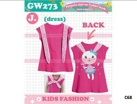 tshirt anak cewek kartun kelinci